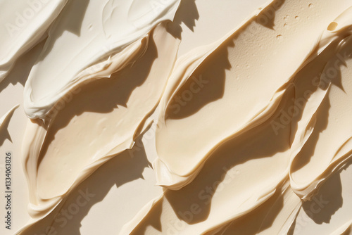 various skin care cream texture smears background