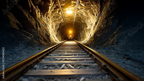 Journey Through the Dark Tunnel: A Railroad Track Leads to an Unknown Destination