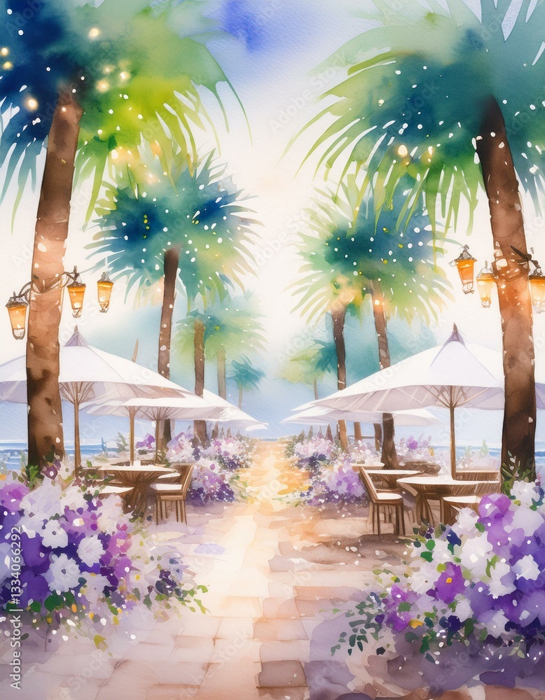 Obraz premium Generated image Beach Hotel