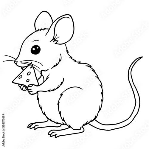 an adorable mouse holding a piece of cheese