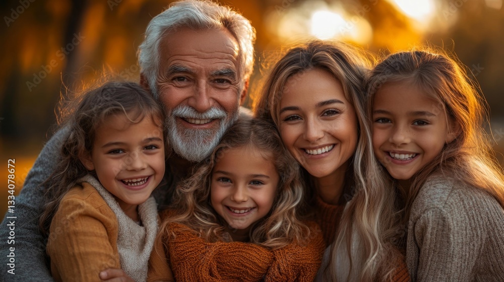 Generations Sharing a Joyful Moment Together in a Lush Outdoor Setting. Generative AI Generations Sharing a Joyful Moment Together in a Lush Outdoor Setting. Generative AI