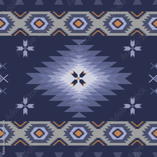 Abstract ethnic geometric pattern design for background or wallpaper.