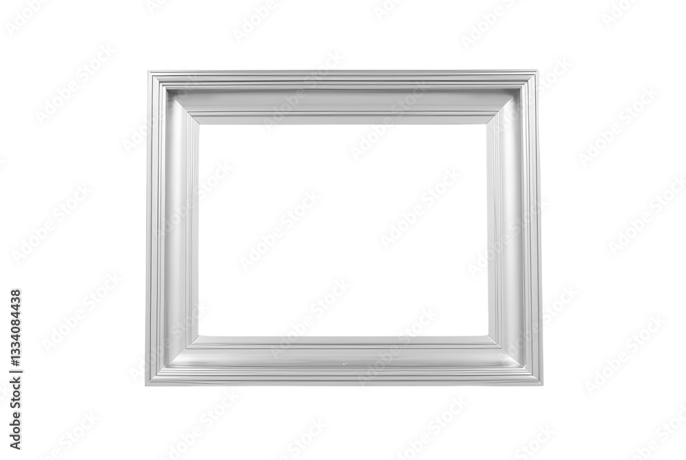 Elegant White Picture Frame Isolated on White Background for Art Elegant White Picture Frame Isolated on White Background for Art