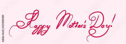 Stylized pink text in elegant script conveys warm wishes for Mothers Day. Perfect for greeting cards or online messages, adding a personal touch to any celebration.