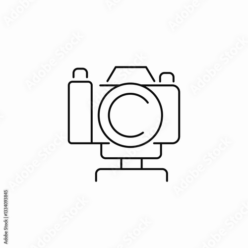 camera tripod icon sign vector