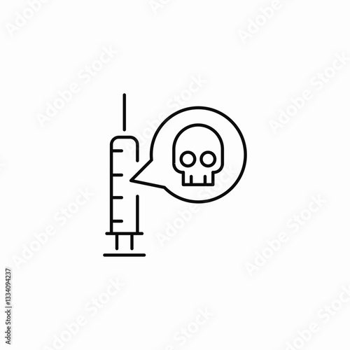 deadly injection icon sign vector