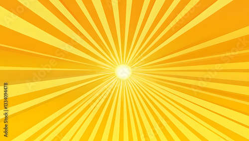 Wallpaper Mural Radiant Sunburst Design Bright Yellow Abstract Background Torontodigital.ca