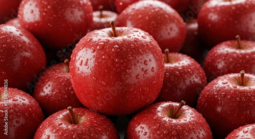 Red Apple with Sunlight Glow