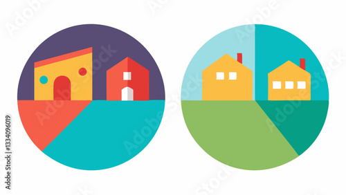 Diversity Decline Two pie charts showing the demographic distribution of a neighborhood before and after gentrification highlighting the decrease in diversity as affluent newcomers