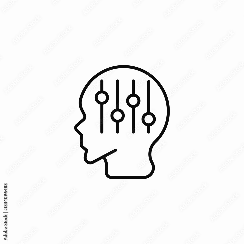 mind learn icon sign vector mind learn icon sign vector
