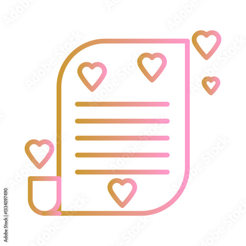 Romantic poem Vector Icon