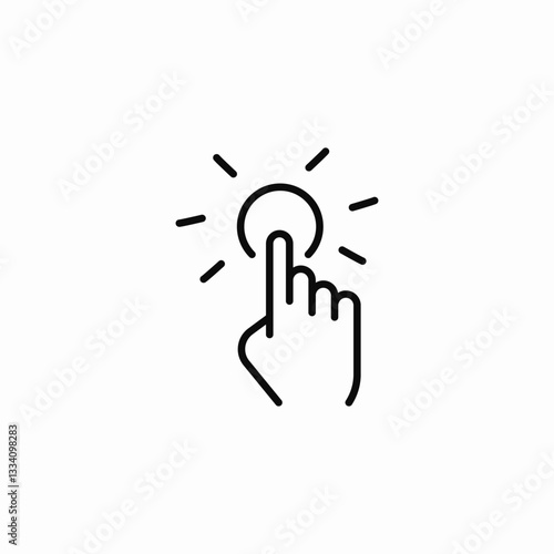 tap finger icon sign vector