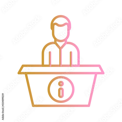 Information Desk Vector Icon