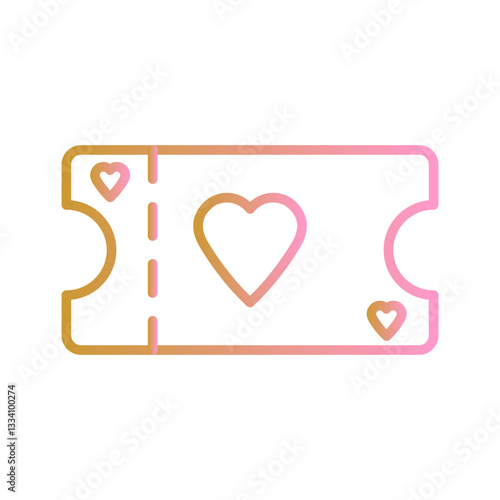 Love coupon book Vector Icon