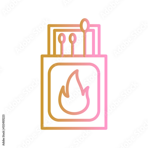 Waterproof matches Vector Icon