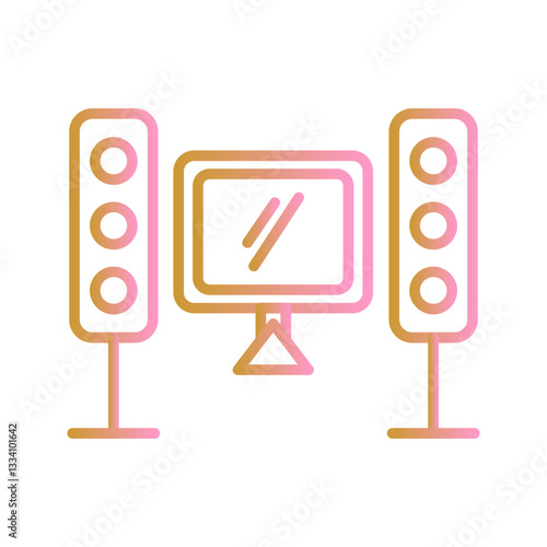 Home Theater System Vector Icon