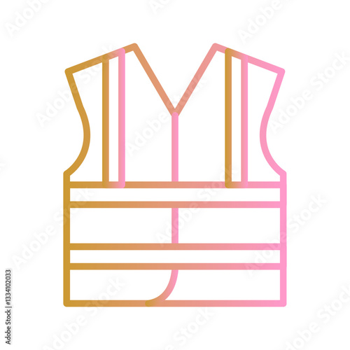 Reflective vest Vector Icon