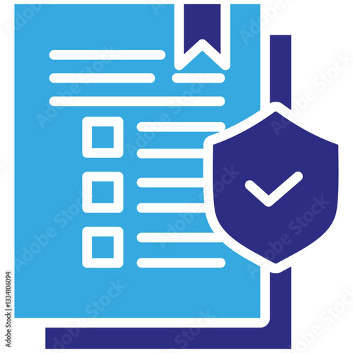 Policy icon in Glyph Dual Color Style. Simple Vector Design. Simple Vector Glyph Icon