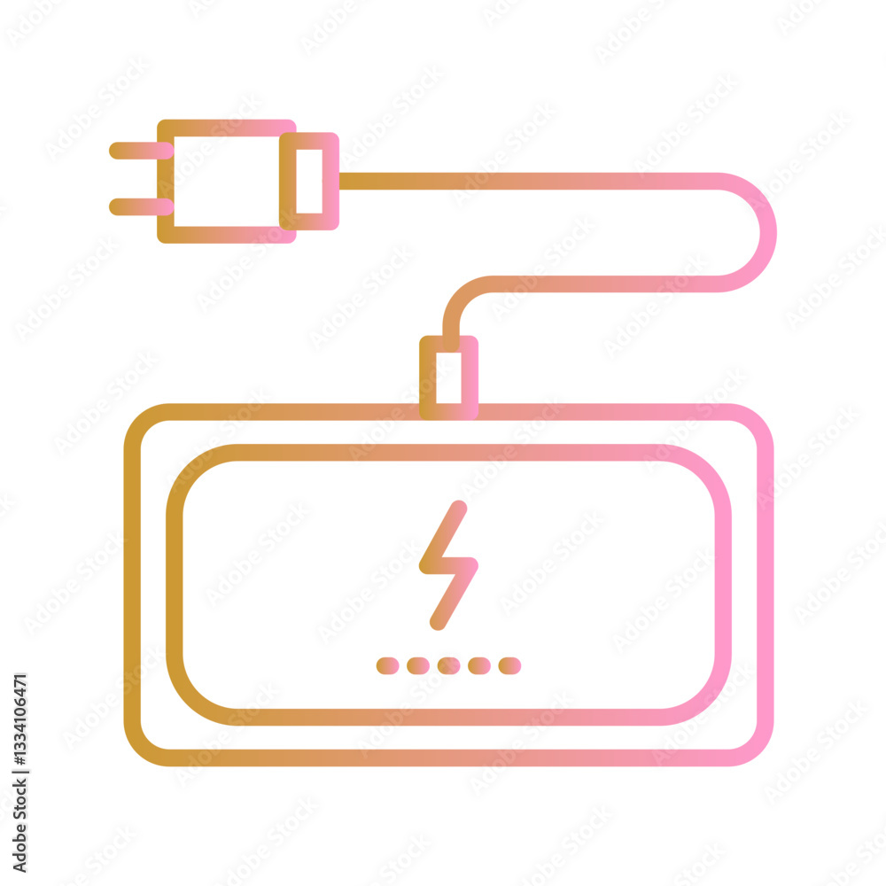 Obraz premium Wireless Charging Pad Vector Icon