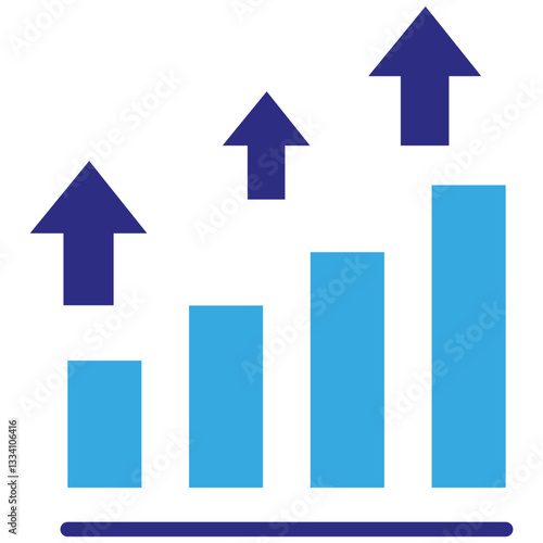 Trend icon in Glyph Dual Color Style. Simple Vector Design. Simple Vector Glyph Icon