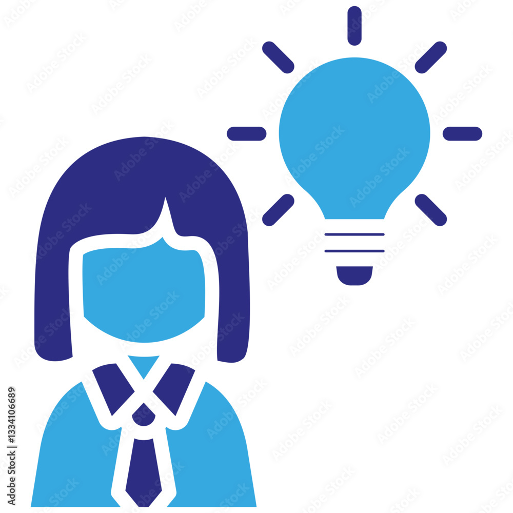Fototapeta premium Creativity icon in Glyph Dual Color Style. Simple Vector Design. Simple Vector Glyph Icon