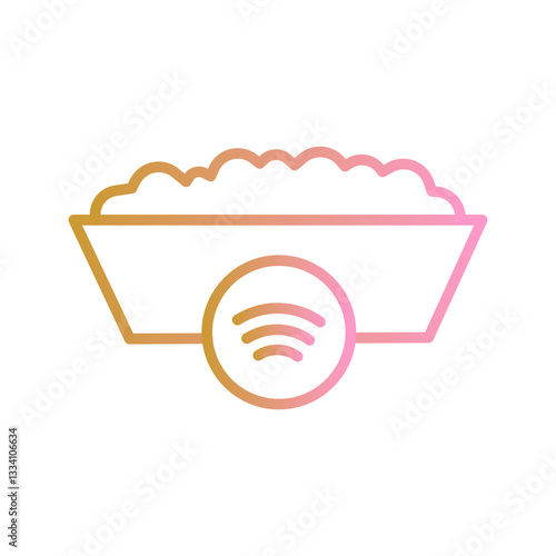 Smart Cat Litter Box Vector Icon