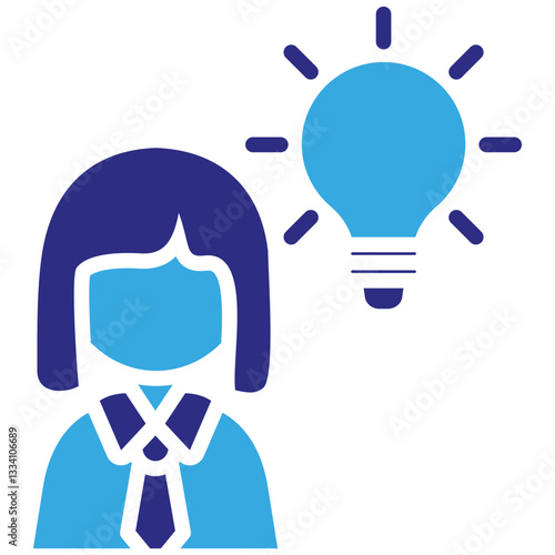 Creativity icon in Glyph Dual Color Style. Simple Vector Design. Simple Vector Glyph Icon