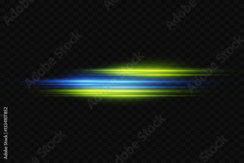 Abstract light effect of moving speed lines and laser flare of light.