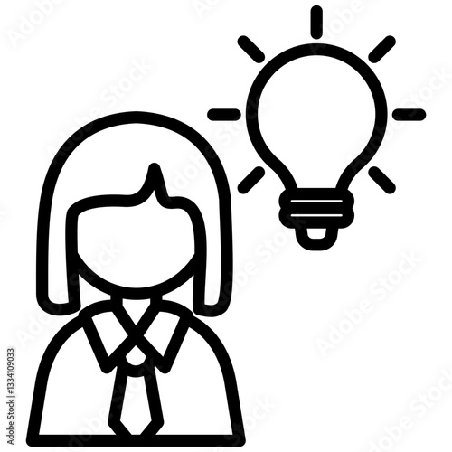 Creativity icon in Outline Style. Simple Vector Design. Simple Vector Outline Icon