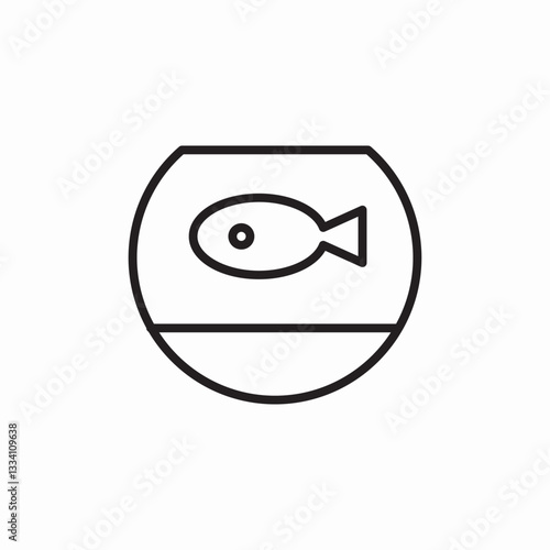 bowl fish icon sign vector