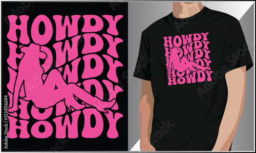 Pink Howdy Cowgirl Shirt Western Country Southern Rodeo T-Shirt, Rodeo  Cowgirl Boots Artwork Illustration, Western Style Illustration, Wild West Shirt Design
