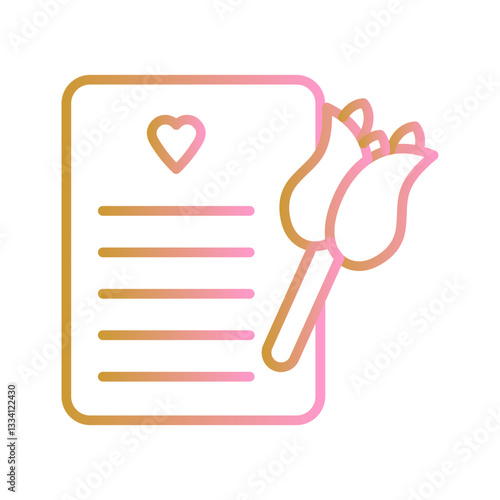 Love poem Vector Icon