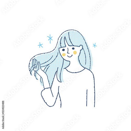 美しい髪の女性