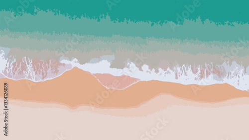 Aerial view of a sandy beach