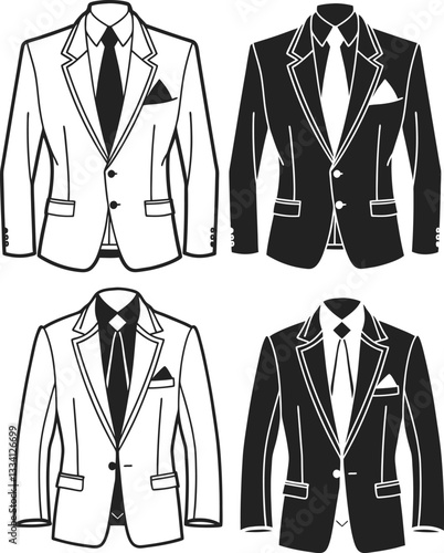 vector illustration of business suit