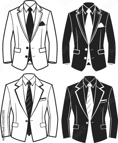 vector illustration of a business suit
