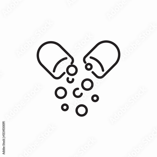 capsule ingredients icon sign vector