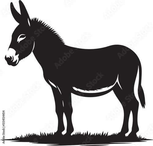 vector illustration of a donkey