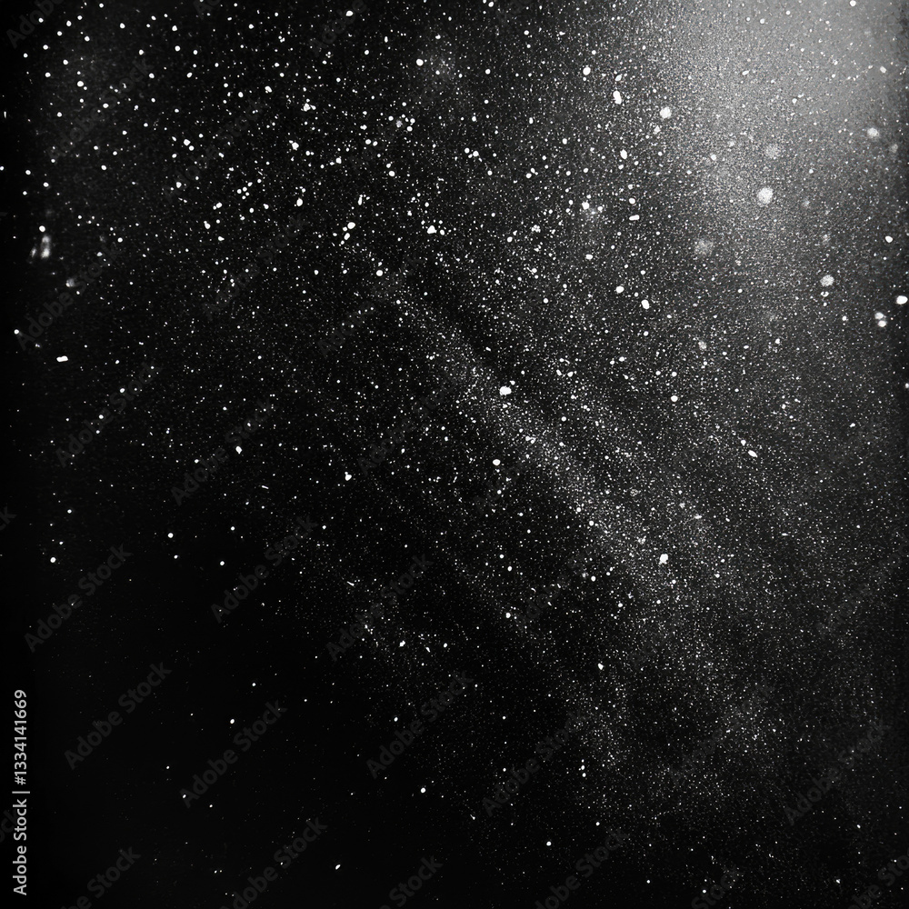 Fototapeta premium Abstract night sky with countless stars in black and white