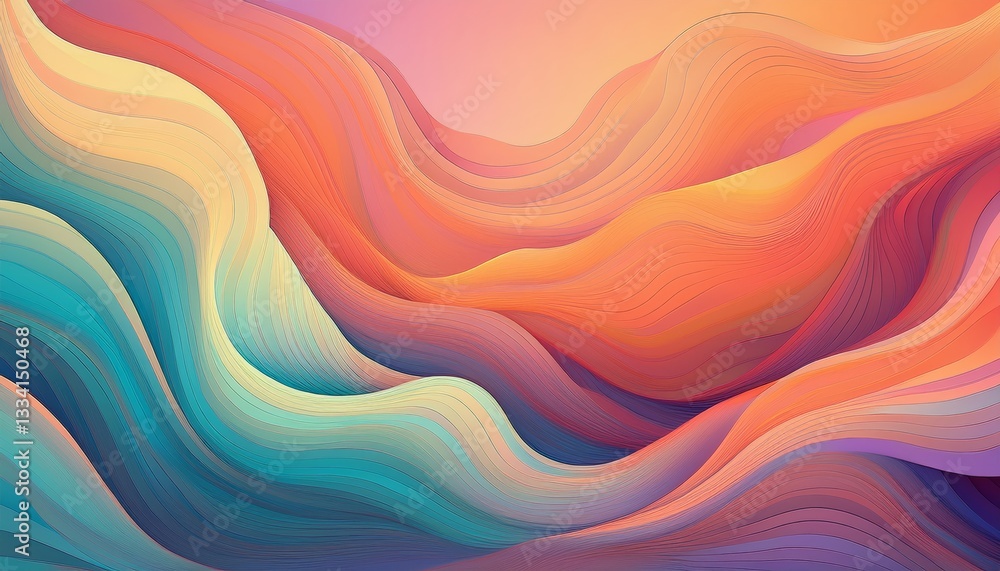 Vibrant fluid gradient background with abstract flowing shapes Vibrant fluid gradient background with abstract flowing shapes