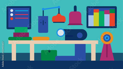 Fashion Materials Lab A workbench filled with 3D models of fabrics and accessories along with digital tools for experimenting with texture and colors emphasizing innovation in