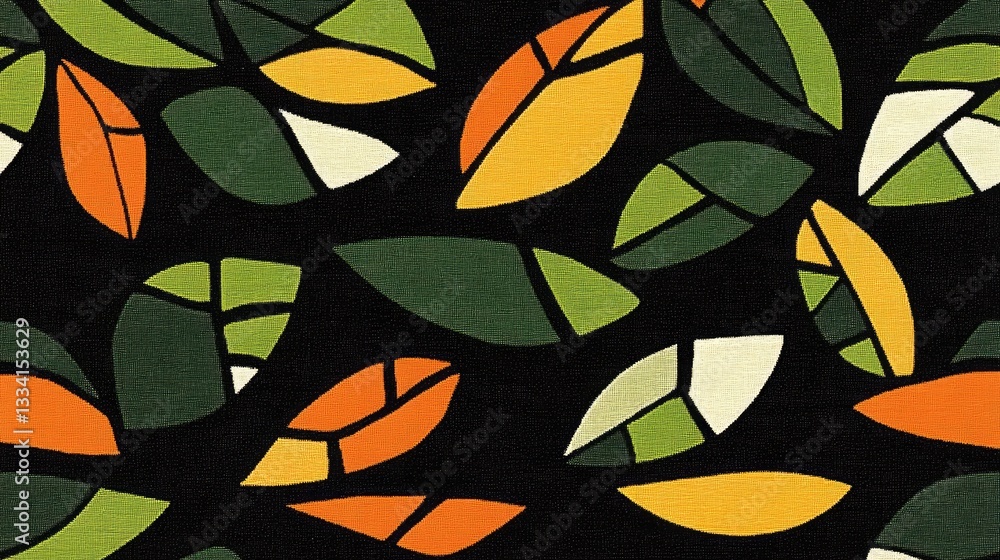 Abstract autumn leaves textile pattern Abstract autumn leaves textile pattern