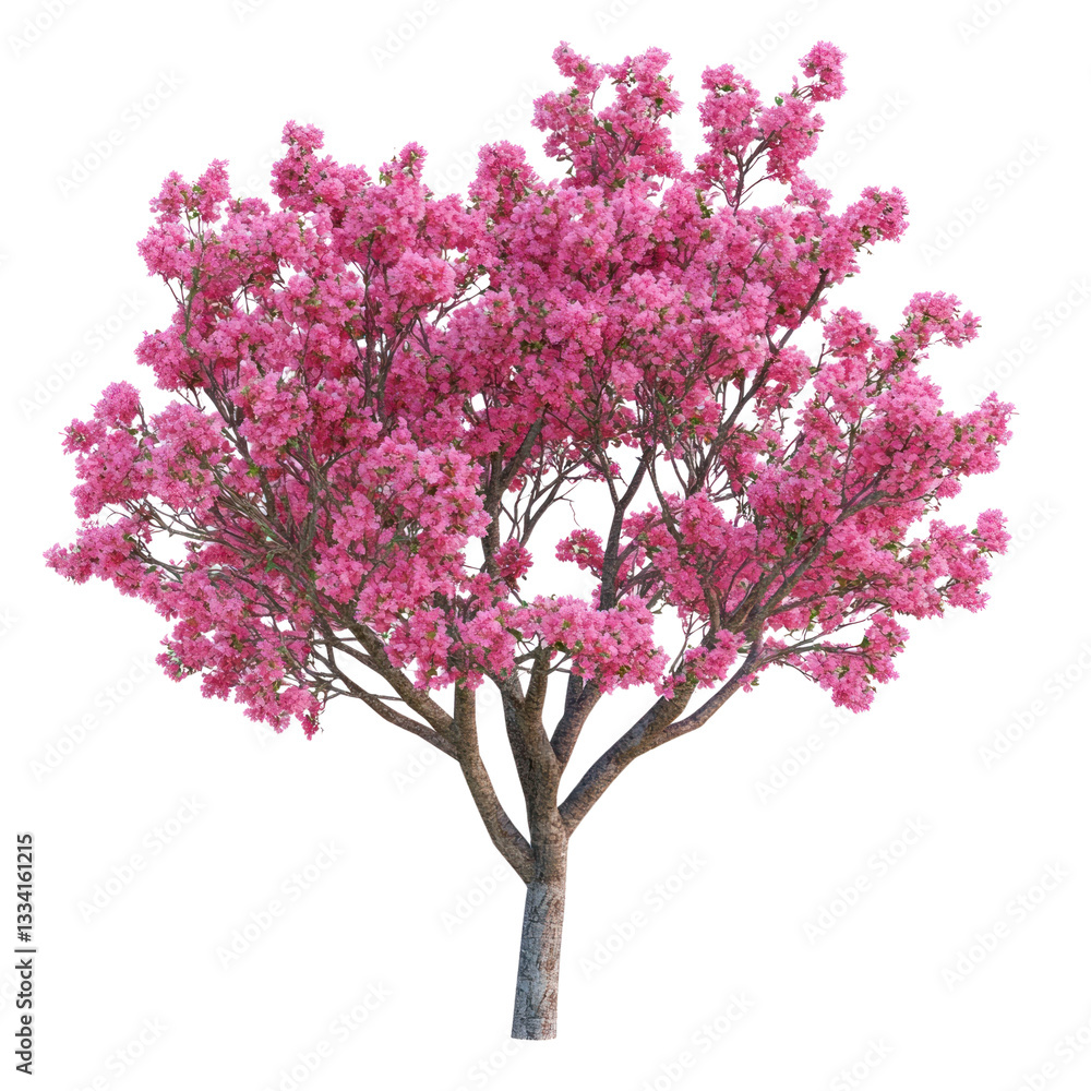 Fototapeta premium PNG Spring tree flowers nature illustration.