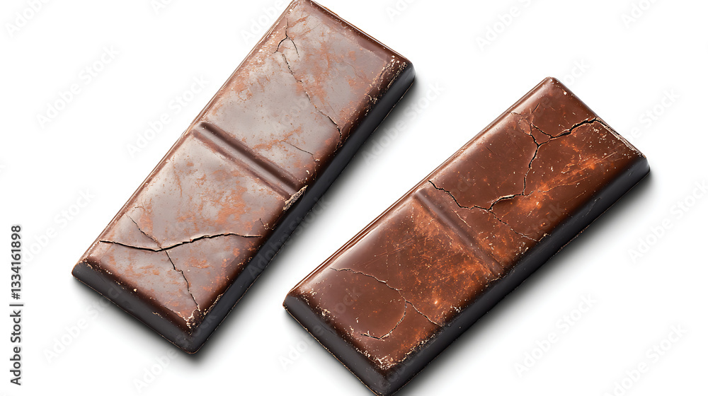 two rectangular chocolate bars two rectangular chocolate bars