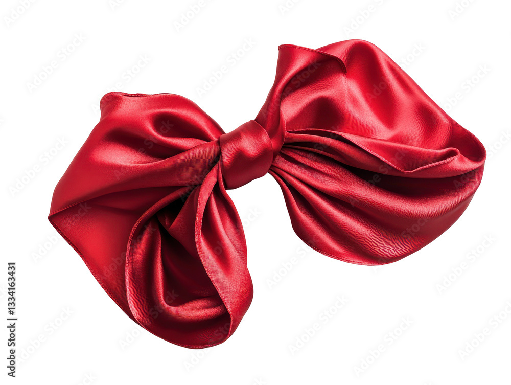 Isolated Luxurious Red Satin Bow Isolated Luxurious Red Satin Bow