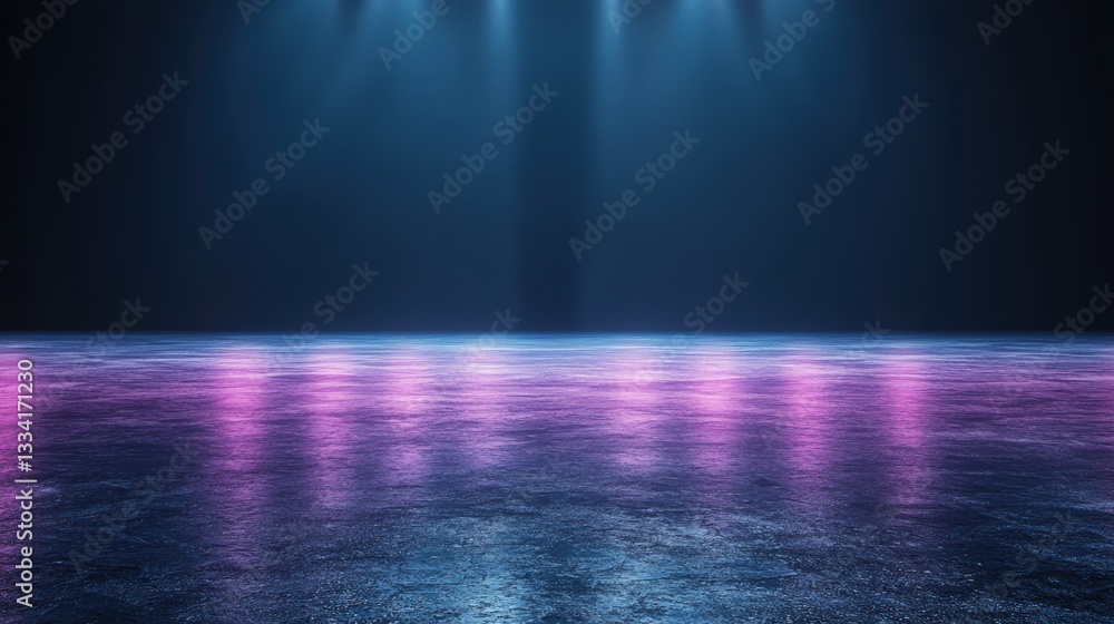 Obraz premium Colorful Neon Lines in 3D Rendering with Glowing Effects on a Dark Background