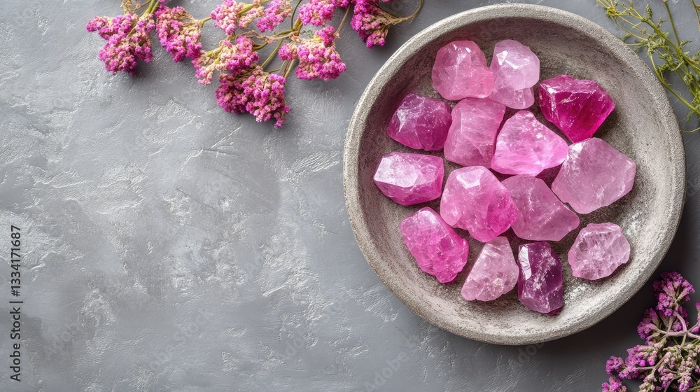 A minimalist jewelry box with a set of hand-selected tourmaline stones, neatly arranged on a silver background A minimalist jewelry box with a set of hand-selected tourmaline stones, neatly arranged on a silver background