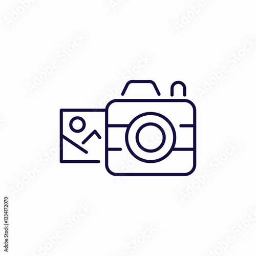 camera files icon sign vector