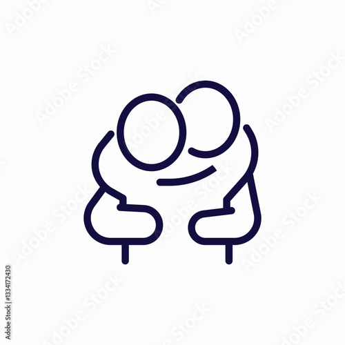 care hug icon sign vector