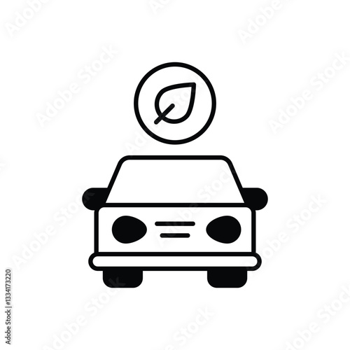 Eco Car vector icon